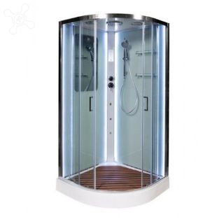 Душевая кабина Deto А09 LED и гидромассажем 90х90х220 см